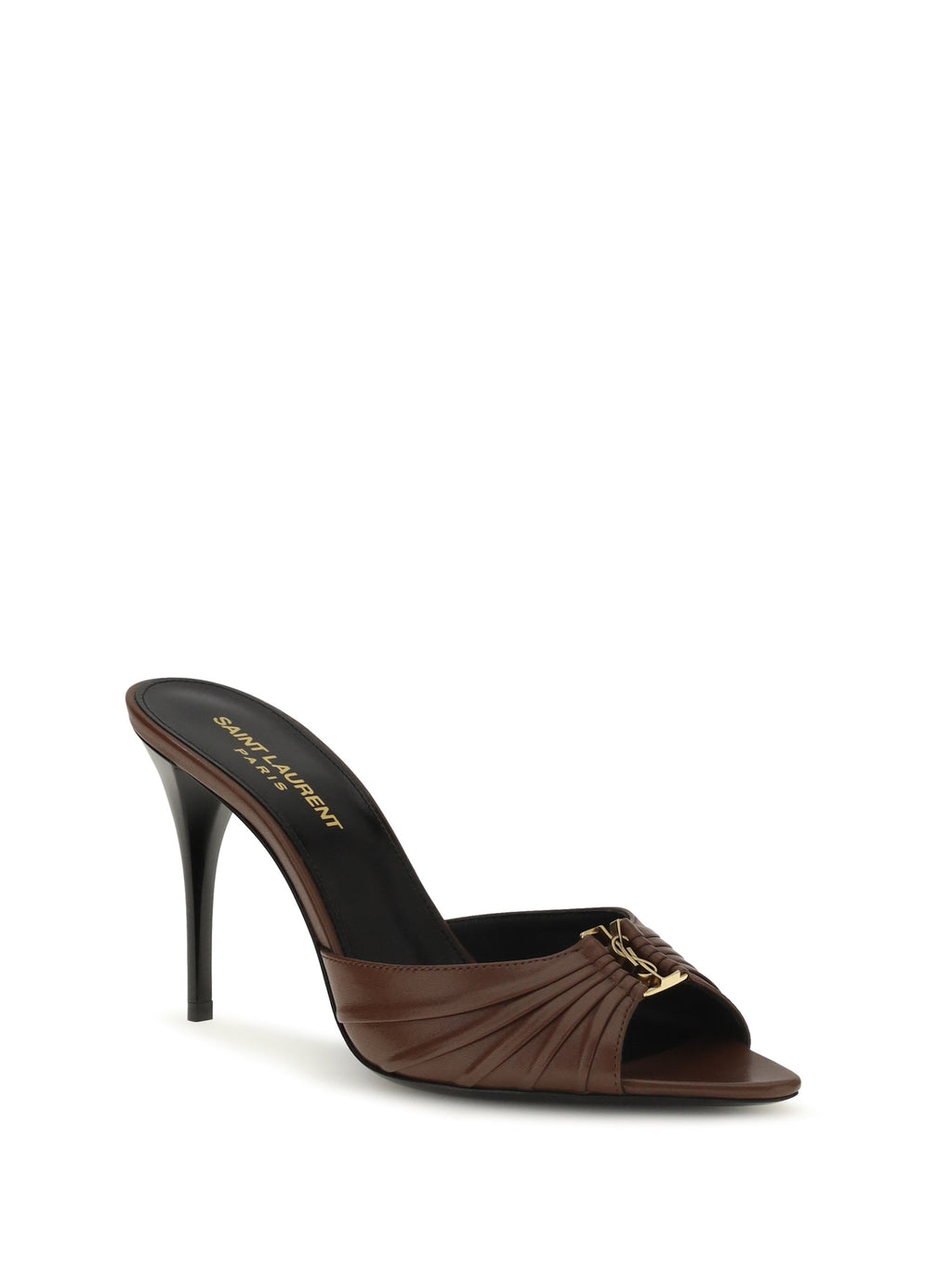Saint Laurent Women Babylone Smooth Leather Mules
