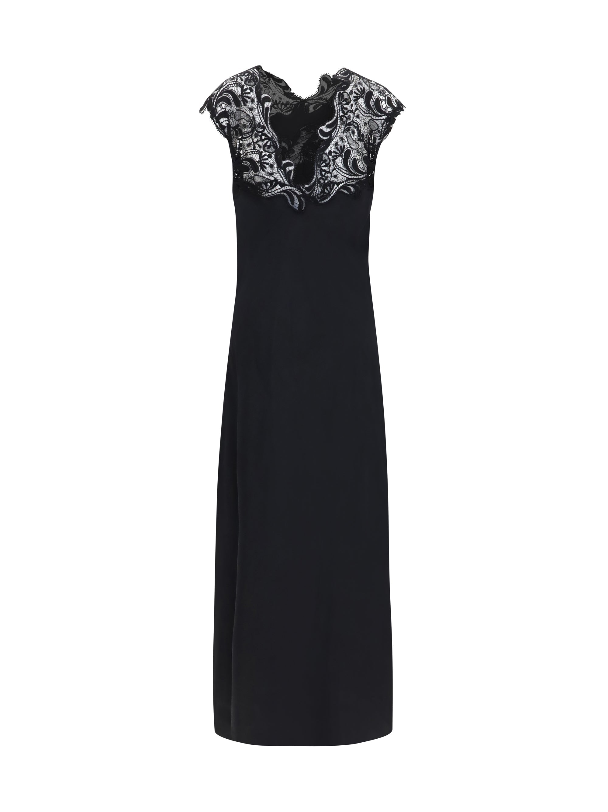 Ferragamo Women Silk Dress With Lace