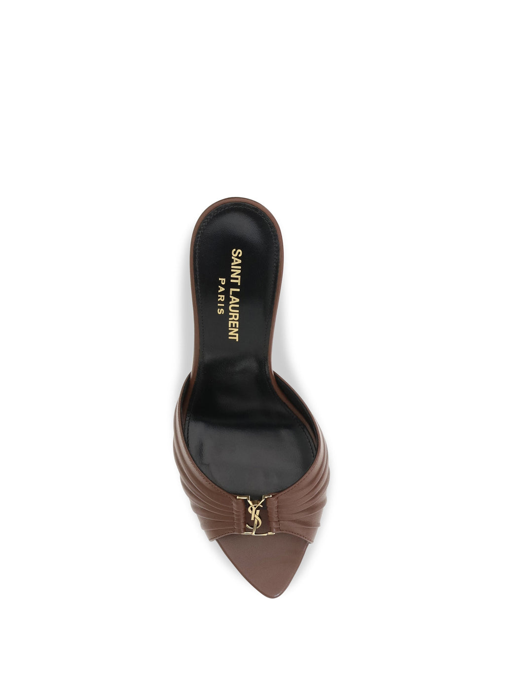 Saint Laurent Women Babylone Smooth Leather Mules