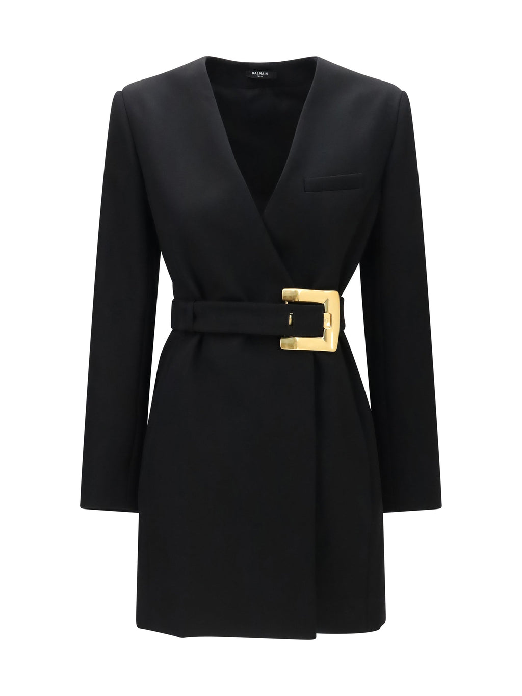Balmain Women Grain De Poudre Blazer With Belt