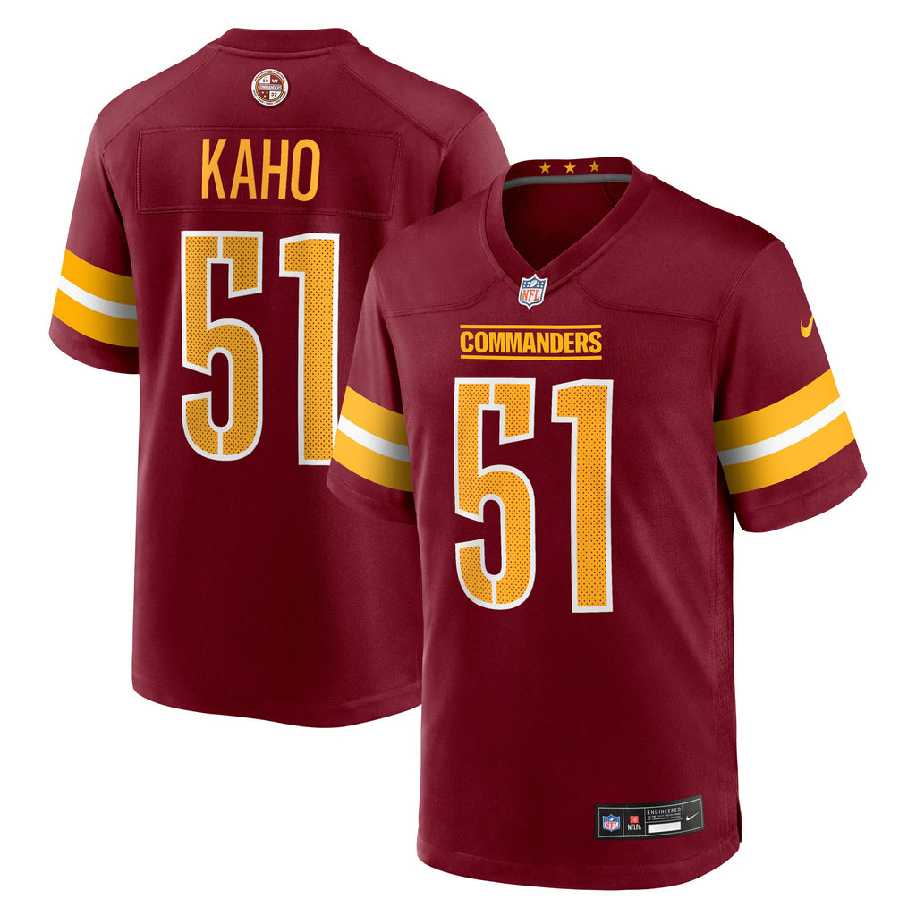 Washington Commanders Ale Kaho Burgundy Team Game Jersey