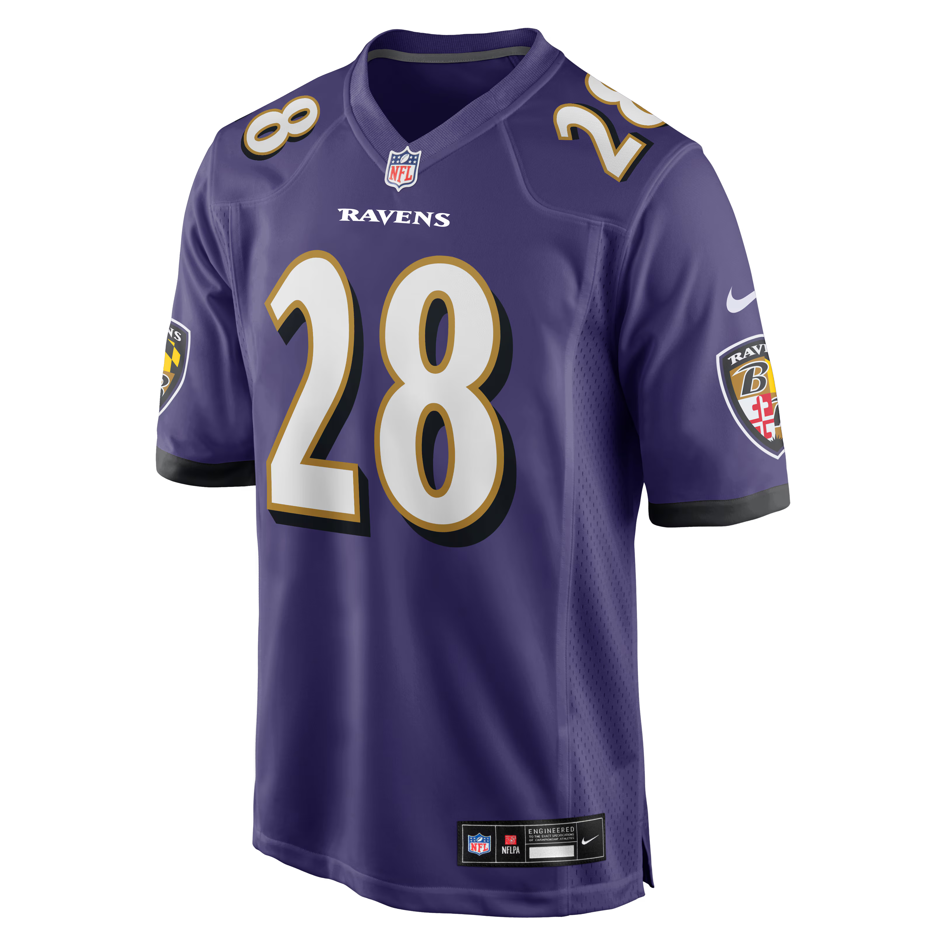 Baltimore Ravens Taven Bryan Purple Team Game Jersey
