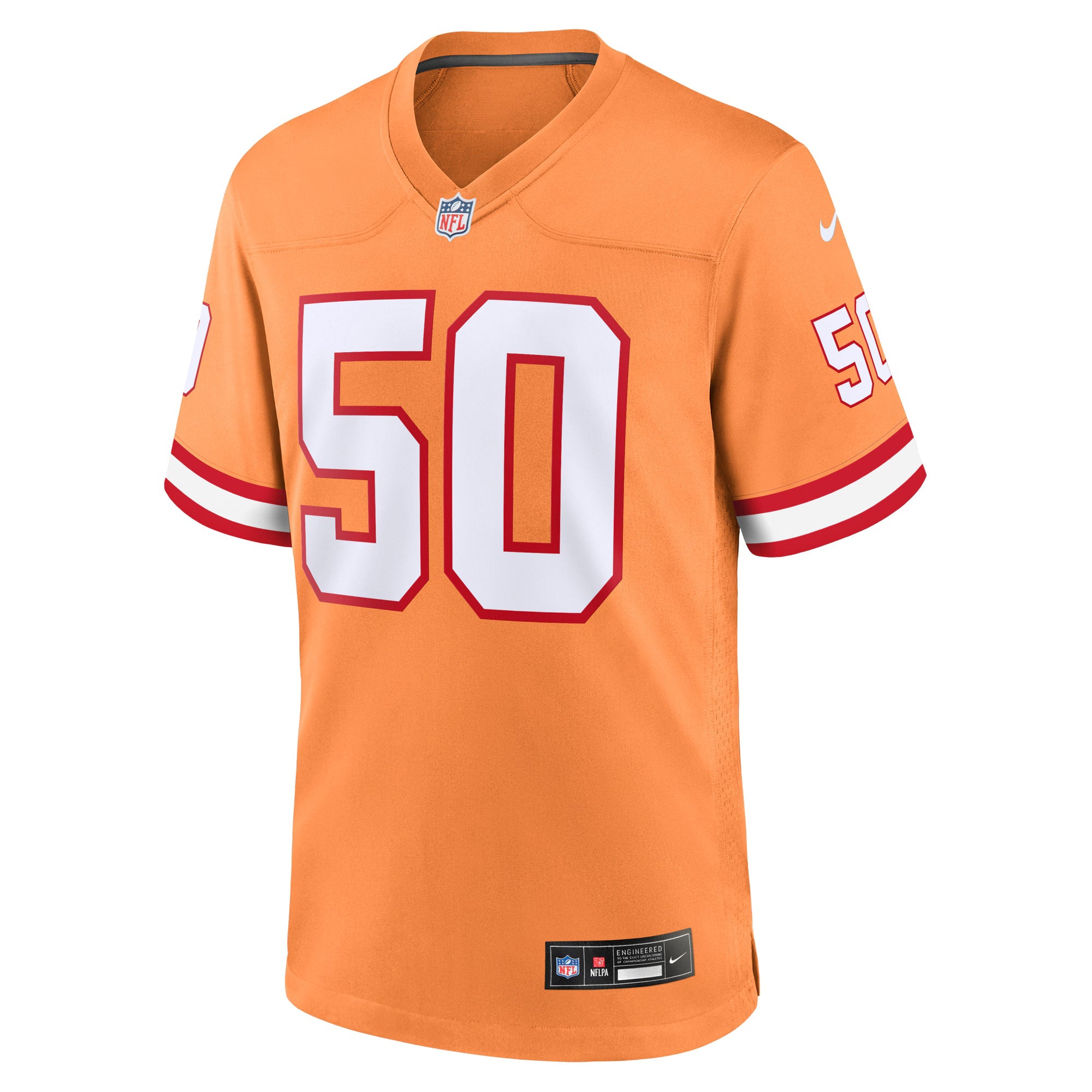 Tampa Bay Buccaneers Vita Vea Orange Throwback Game Jersey