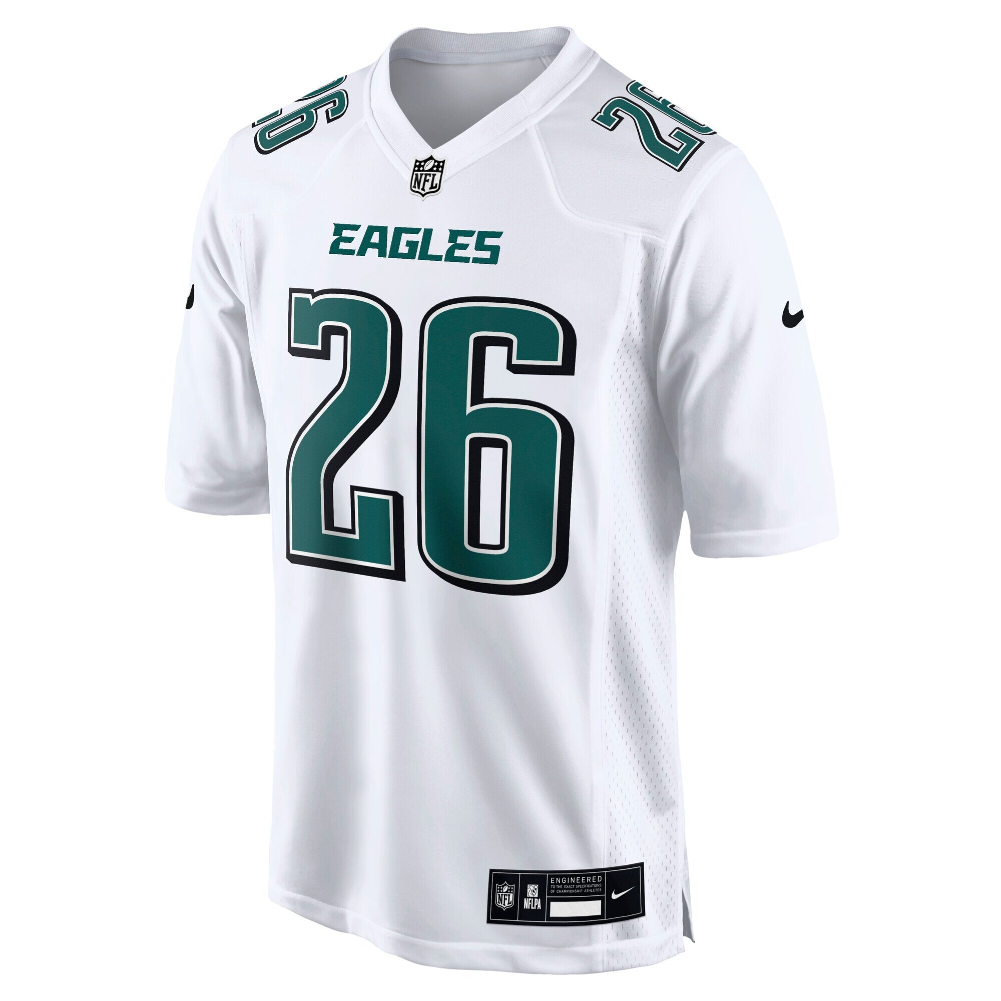 Philadelphia Eagles Saquon Barkley Tundra White Fashion Game Jersey