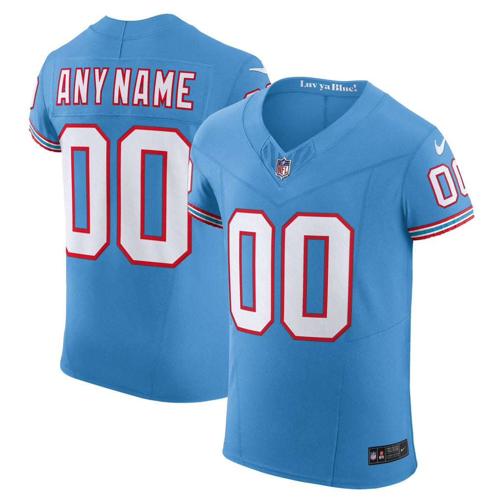 Tennessee Titans Light Blue Vapor F.U.S.E. Elite Custom Jersey