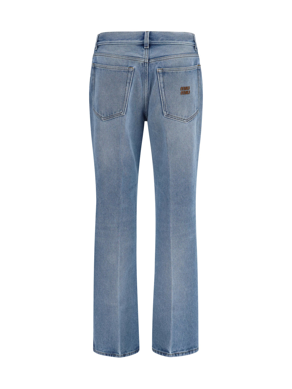Miu Miu Women Washed Denim Five-Pocket Jeans