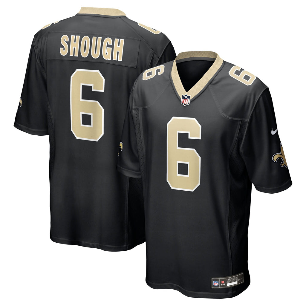 New Orleans Saints Tyler Shough Black Game Jersey