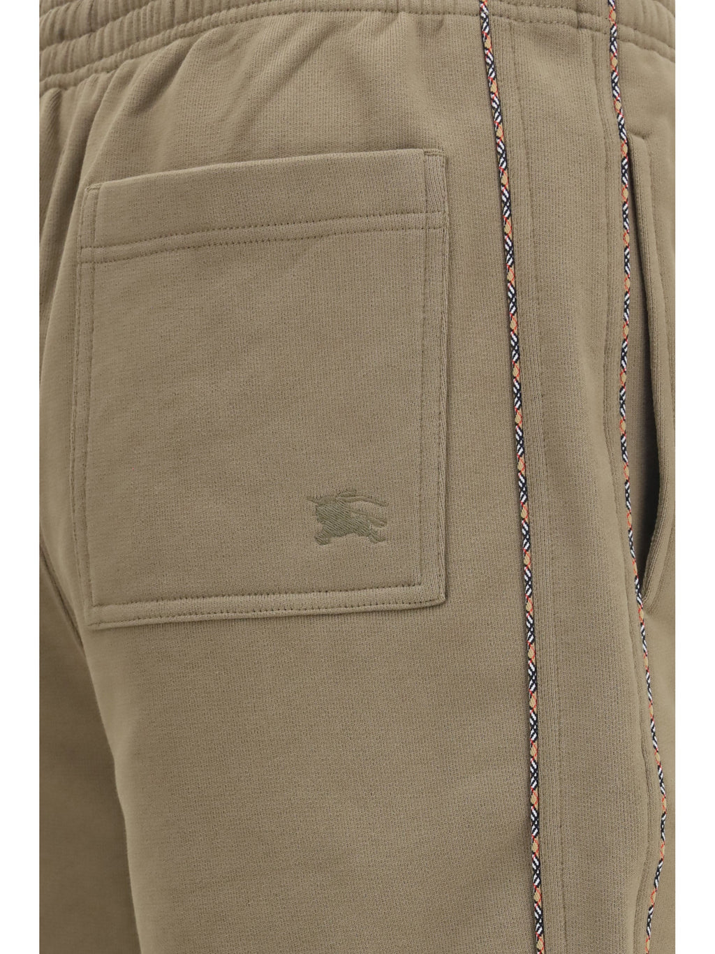Burberry Men Cotton Shorts With Check Trims