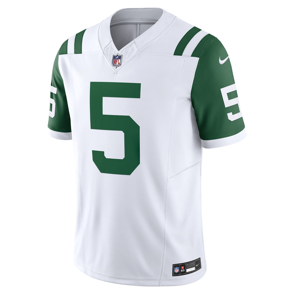 New York Jets Garrett Wilson White Classic Alternate Vapor F.U.S.E. Limited Jersey