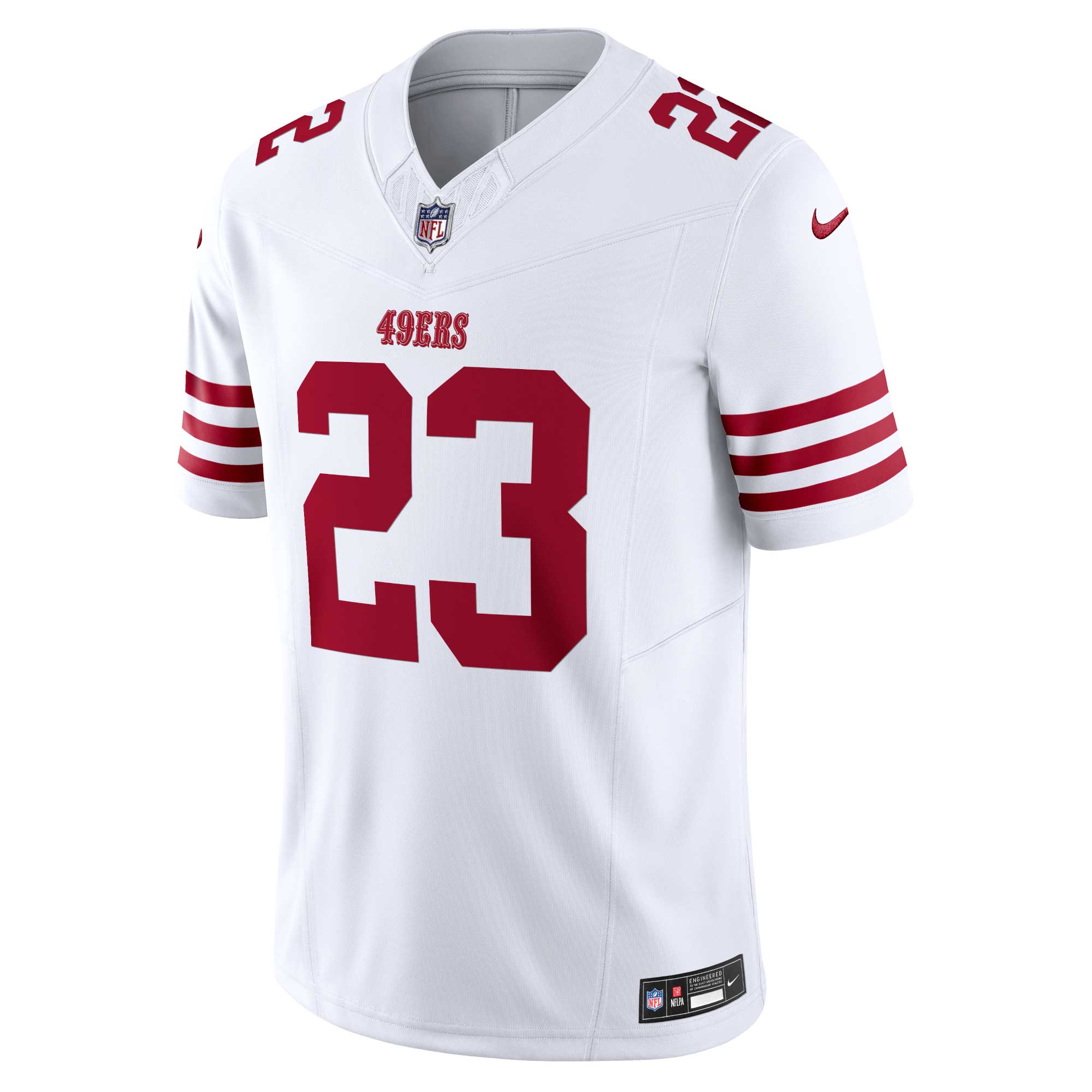 San Francisco 49ers Christian McCaffrey White Vapor F.U.S.E. Limited Jersey