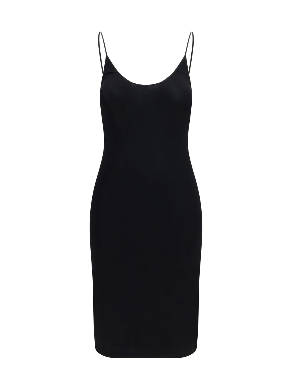 Saint Laurent Women Cassandre Open-Back Ribbed-Knit Dress