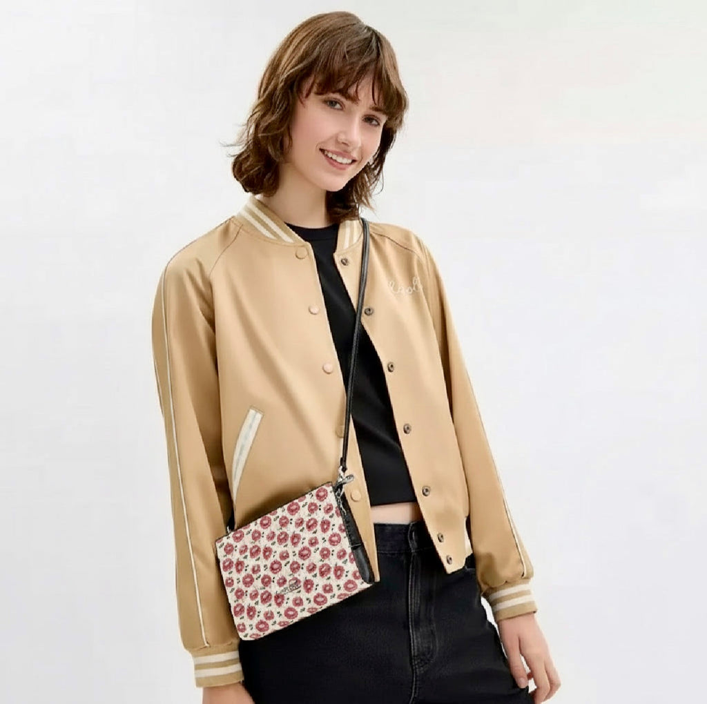 NWT Coach Slim Crossbody Bag With Floral Print