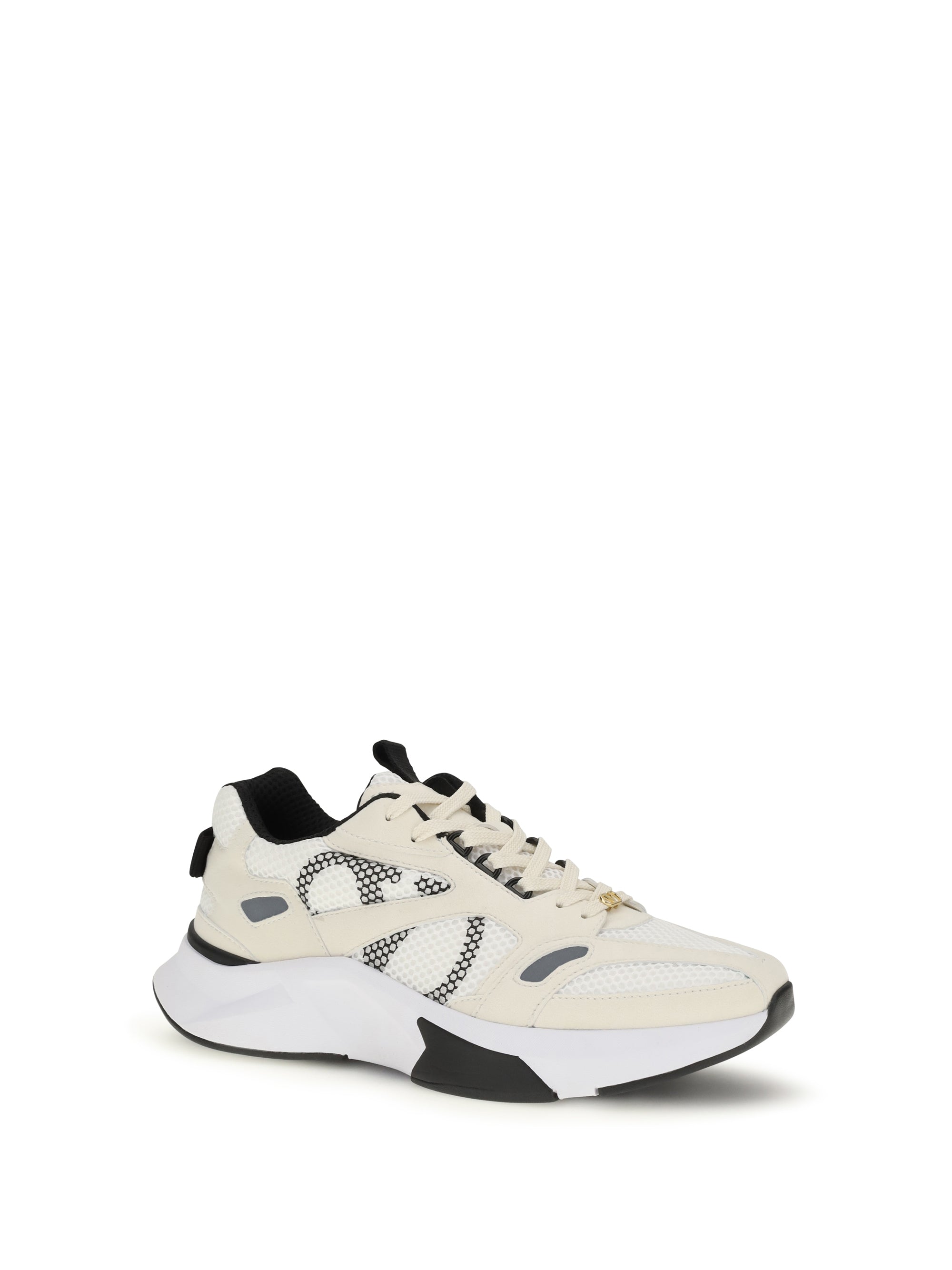 Valentino Garavani Men Demivee Mesh And Suede Sneakers