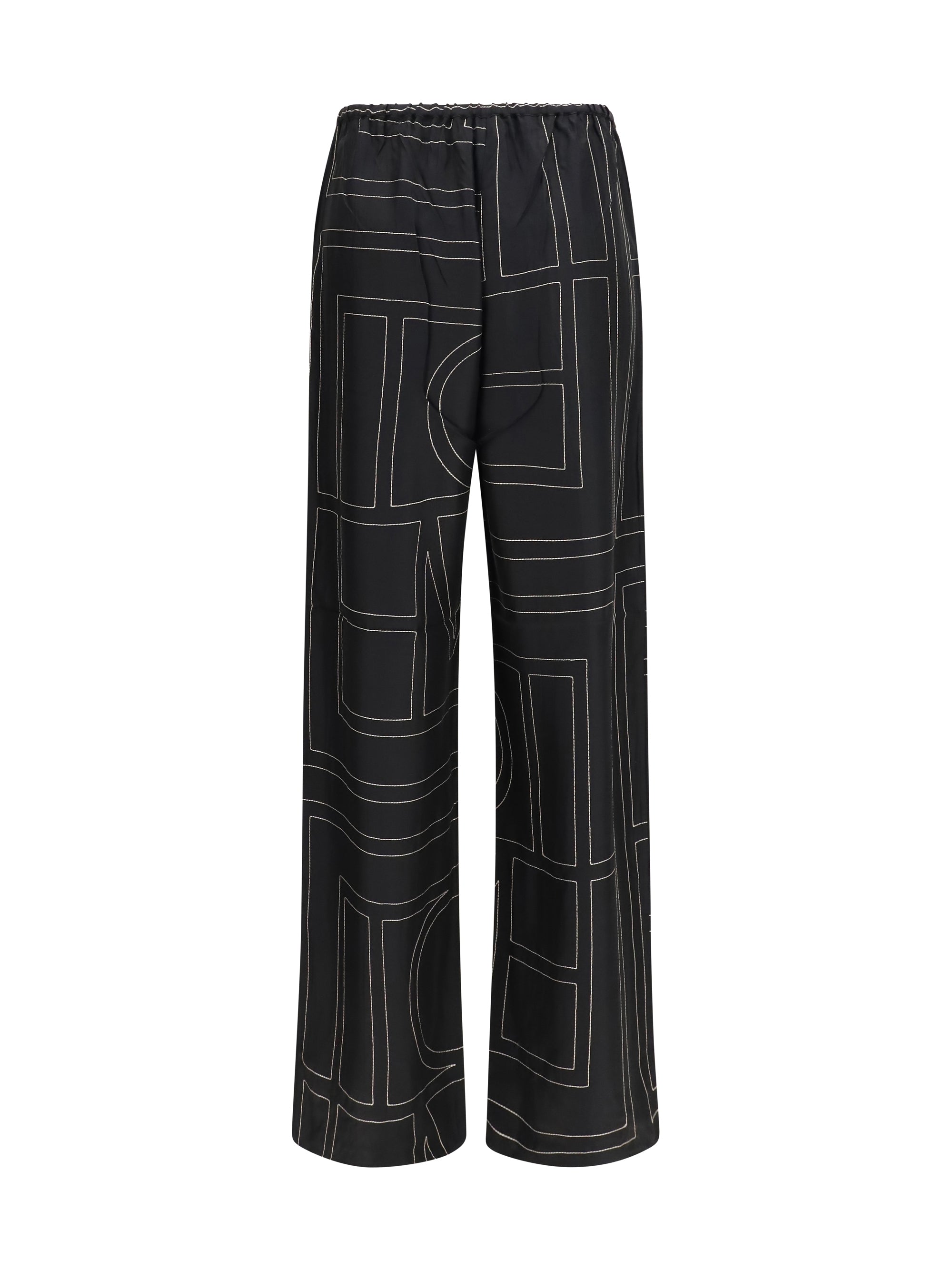Toteme Women Silk Monogram Pants
