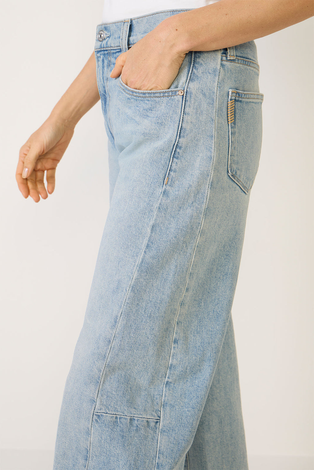 Women's Arellia Skimmer W Outseam Panels Barrel Jean