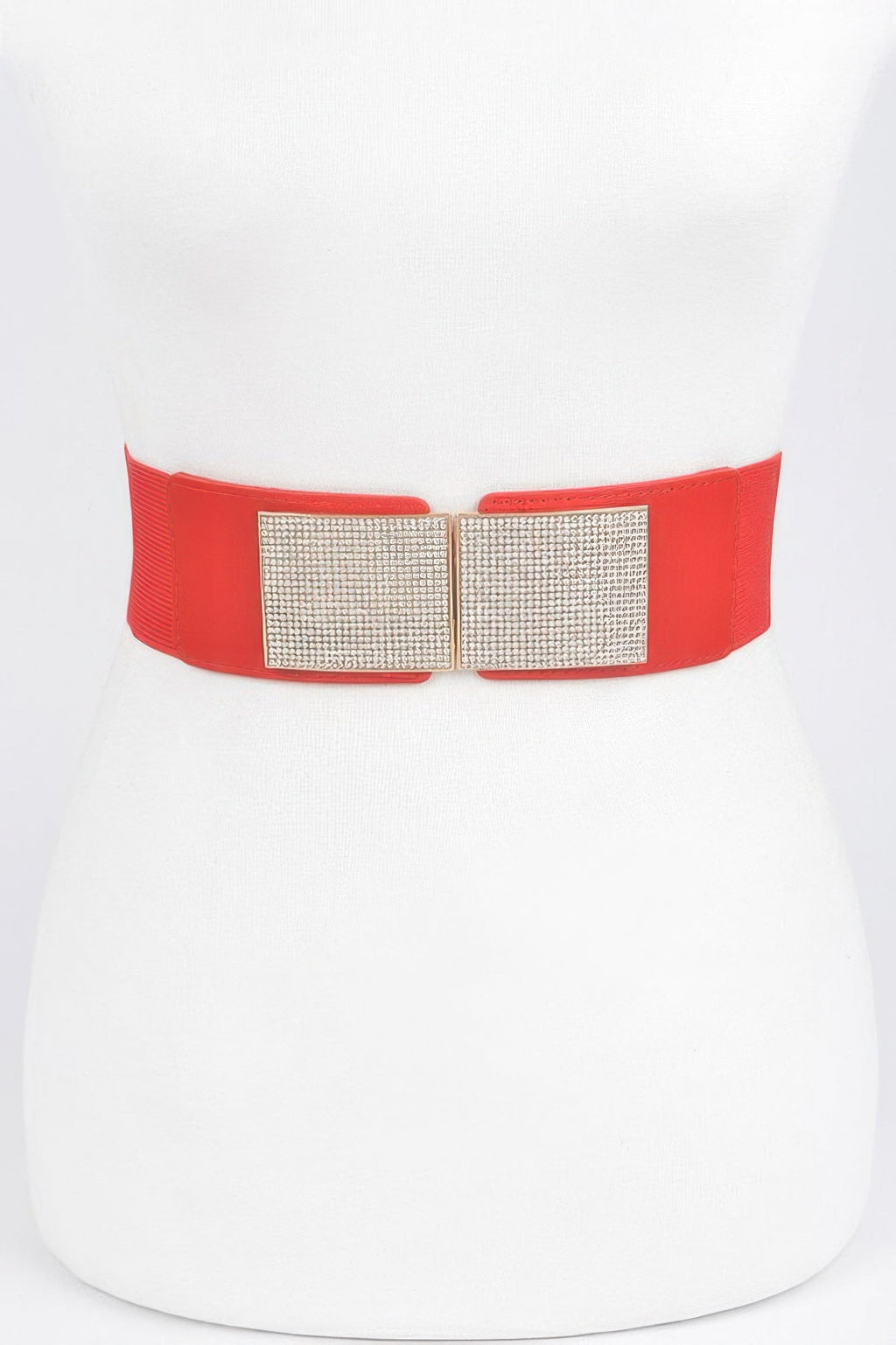 Rhinestone Plus Size Metal Chain Buckle Belt