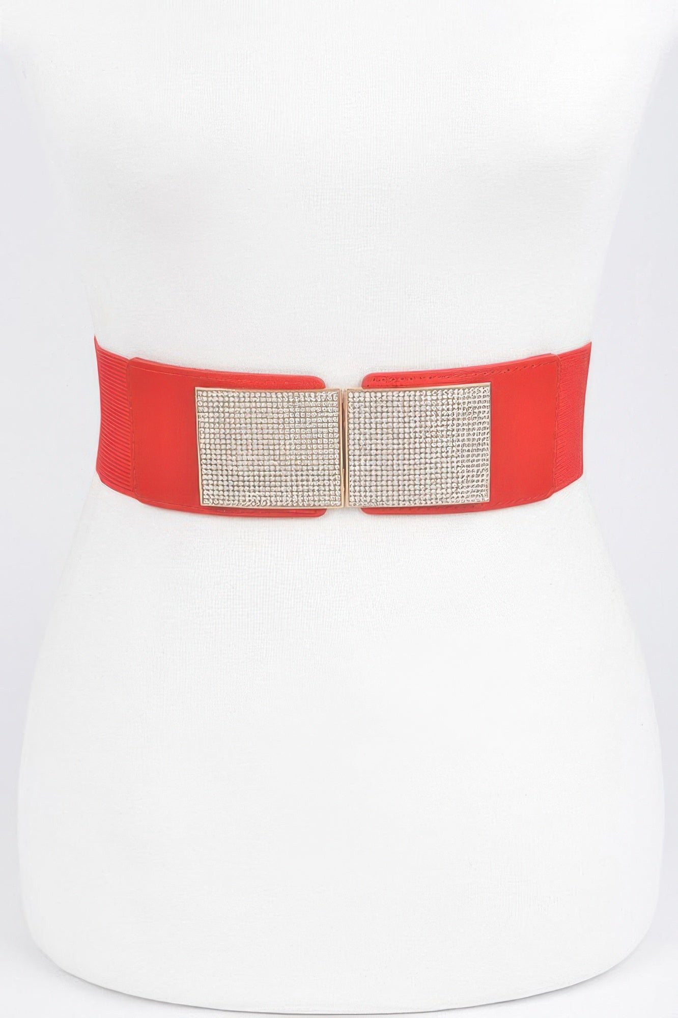 Rhinestone Plus Size Metal Chain Buckle Belt