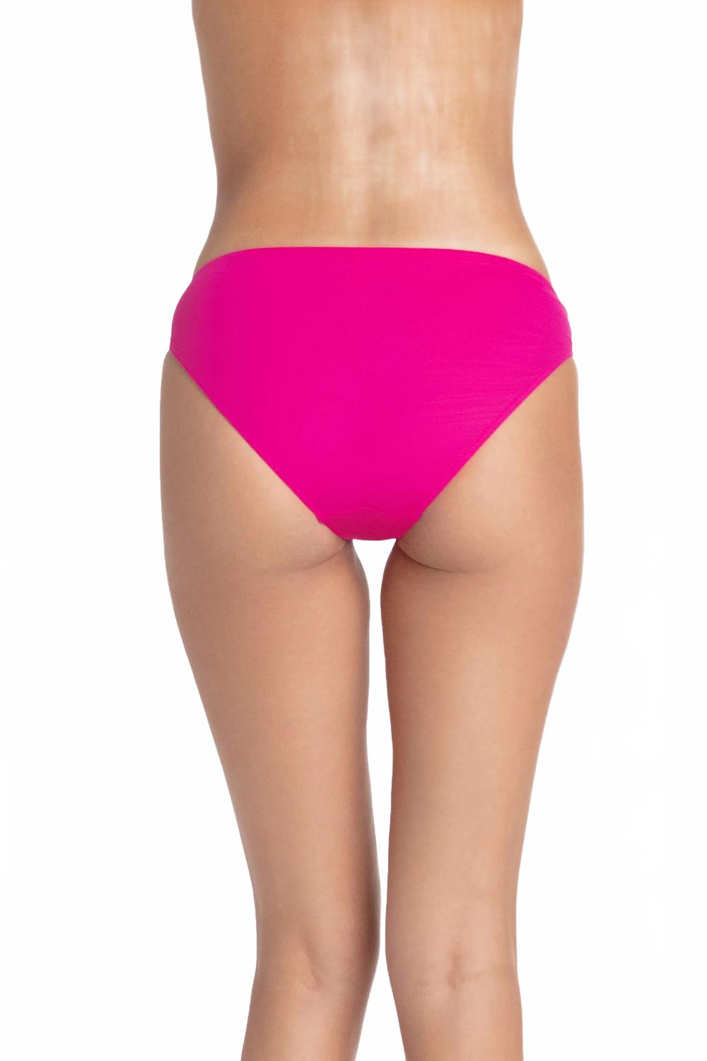 Shell Hipster Swim Bottom In Textured Lotus Pink