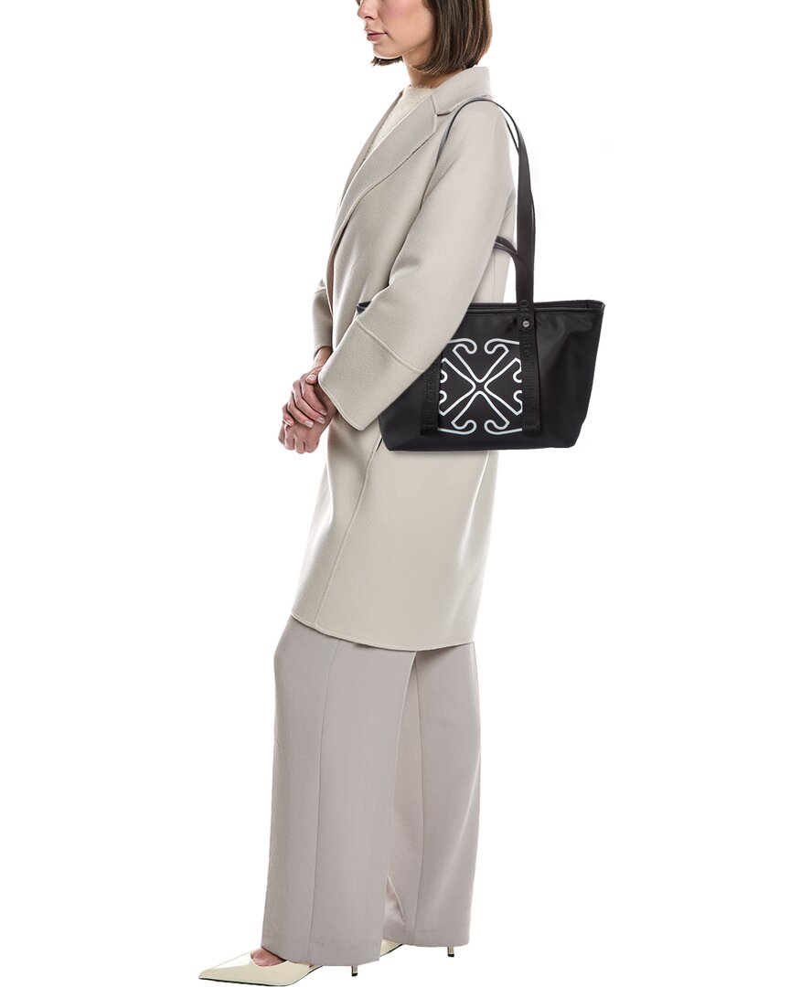 Off-White East West Small Leather-Trim Tote