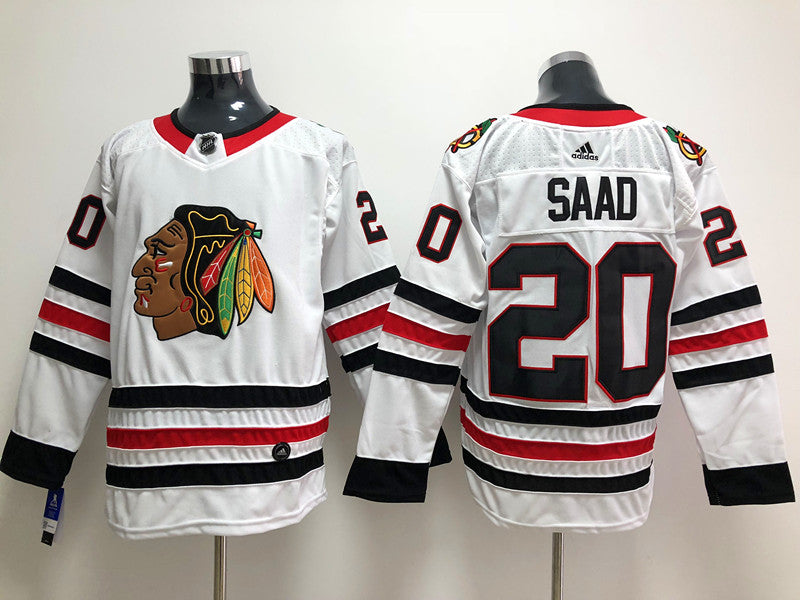 Men's Chicago Blackhawks Brandon Saad #20 White Breakaway Player jersey