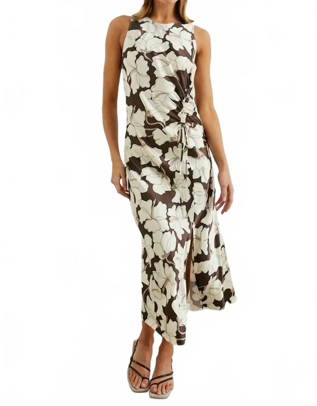 Gabriella Midi Dress In Brown