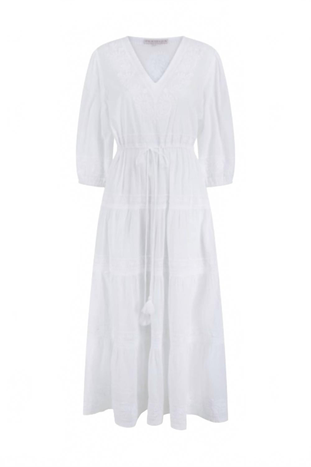 Azul Kaftan Maxi Dress In White