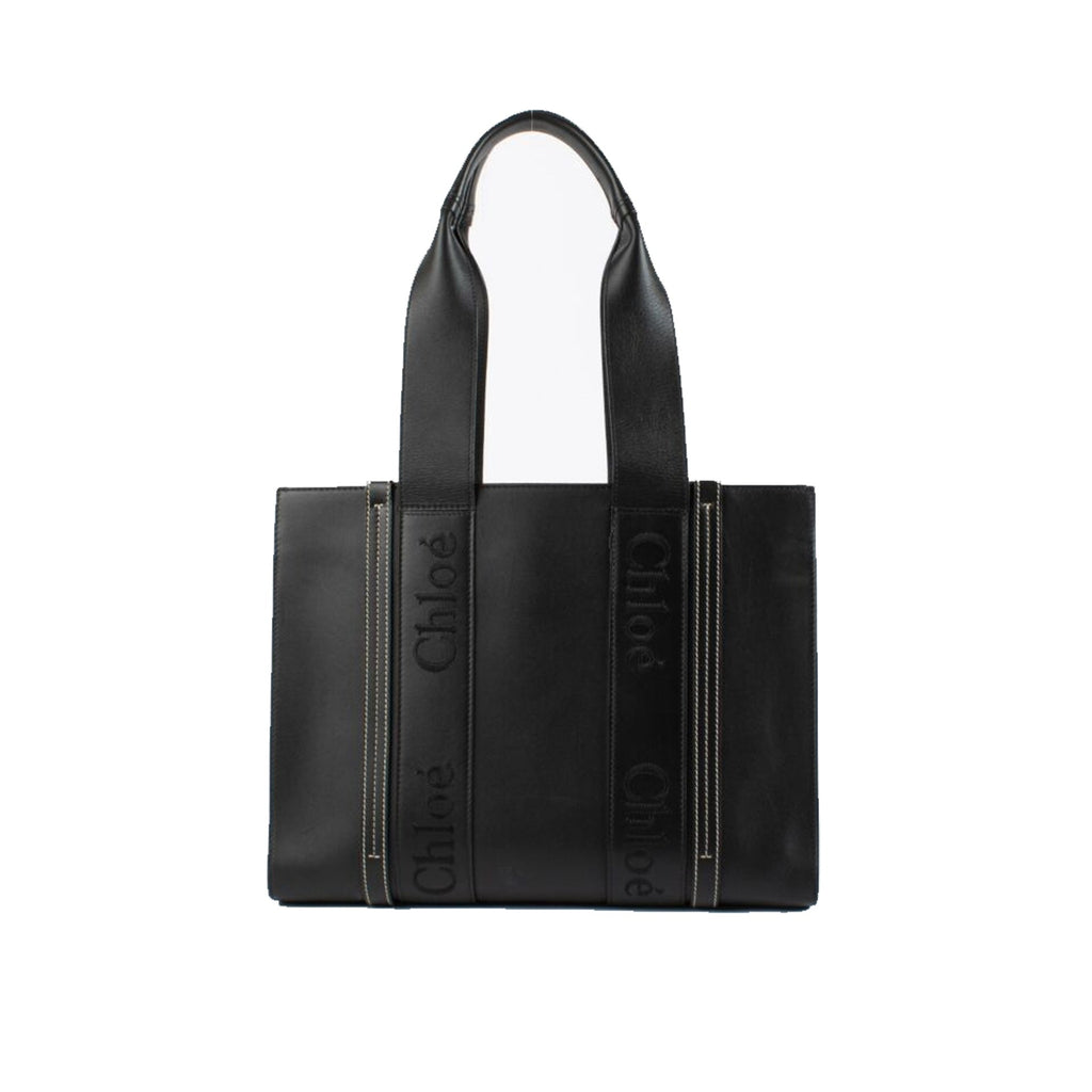 Chloe Woody Medium Leather Tote Bag Women
