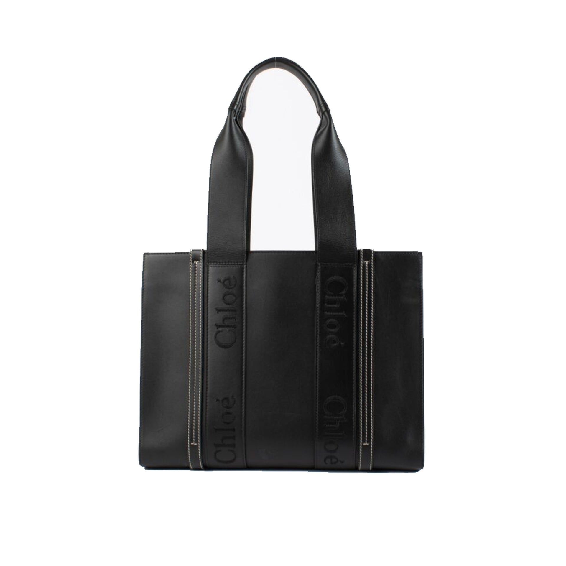 Chloe Woody Medium Leather Tote Bag Women