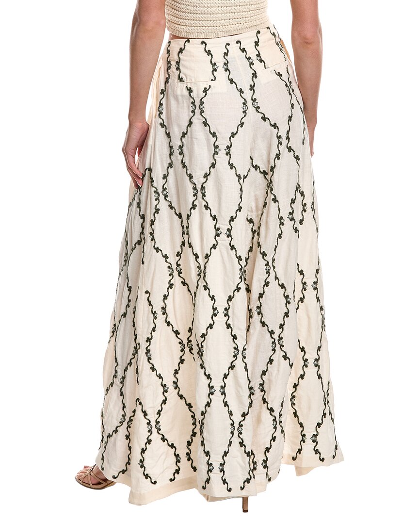 Agua by Agua Bendita Marea Calado Linen Trouser