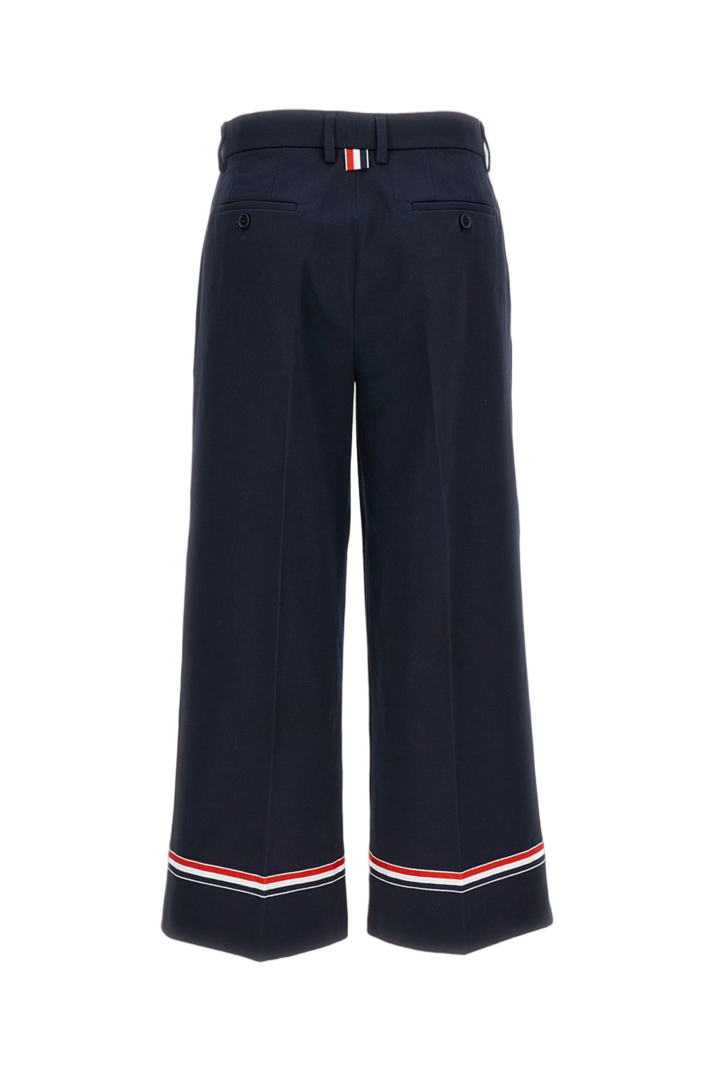 Blue Cotton Gabardine Chino Trousers