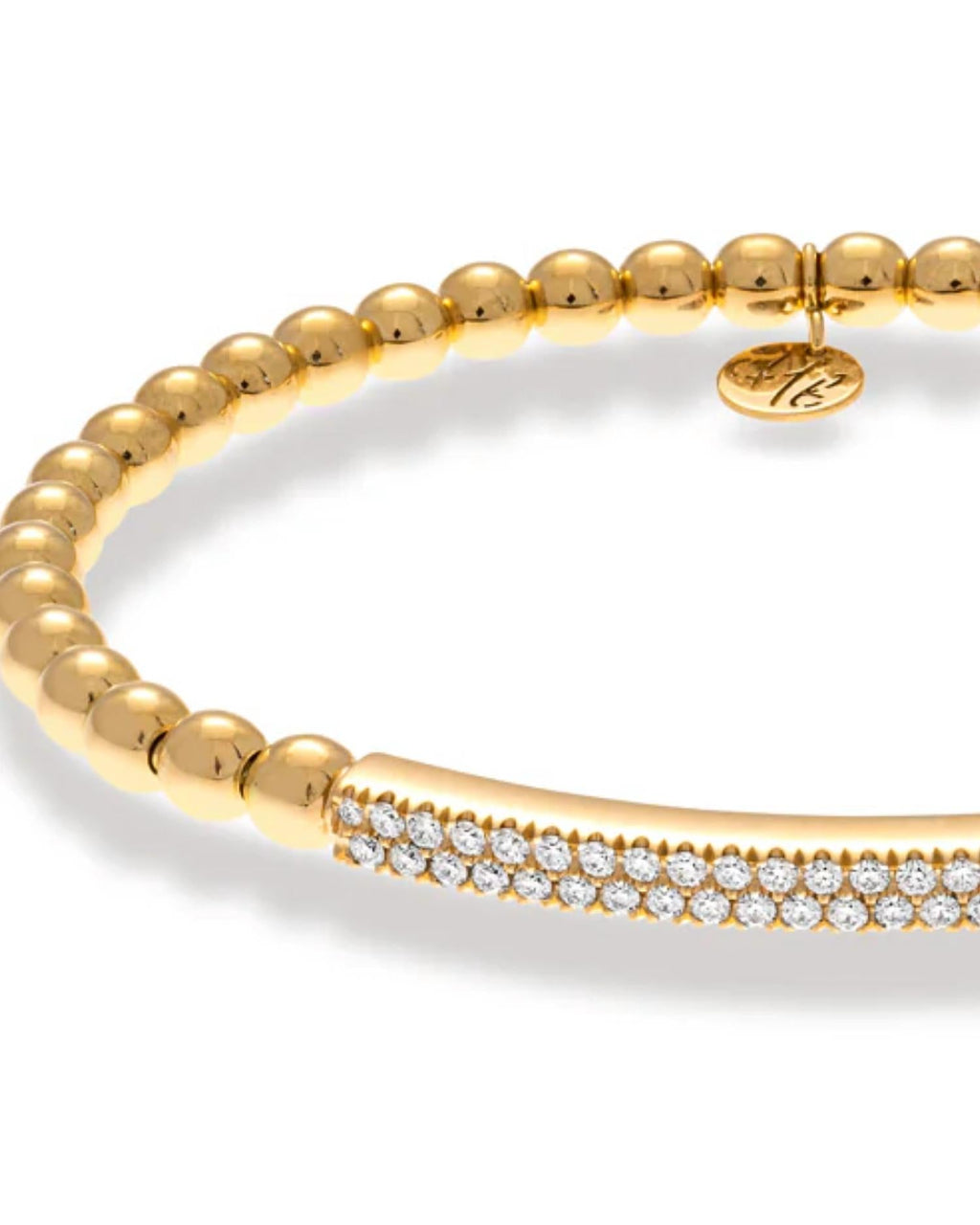 Women's Tresore Diamond Bar Stretch Bracelet In Gold