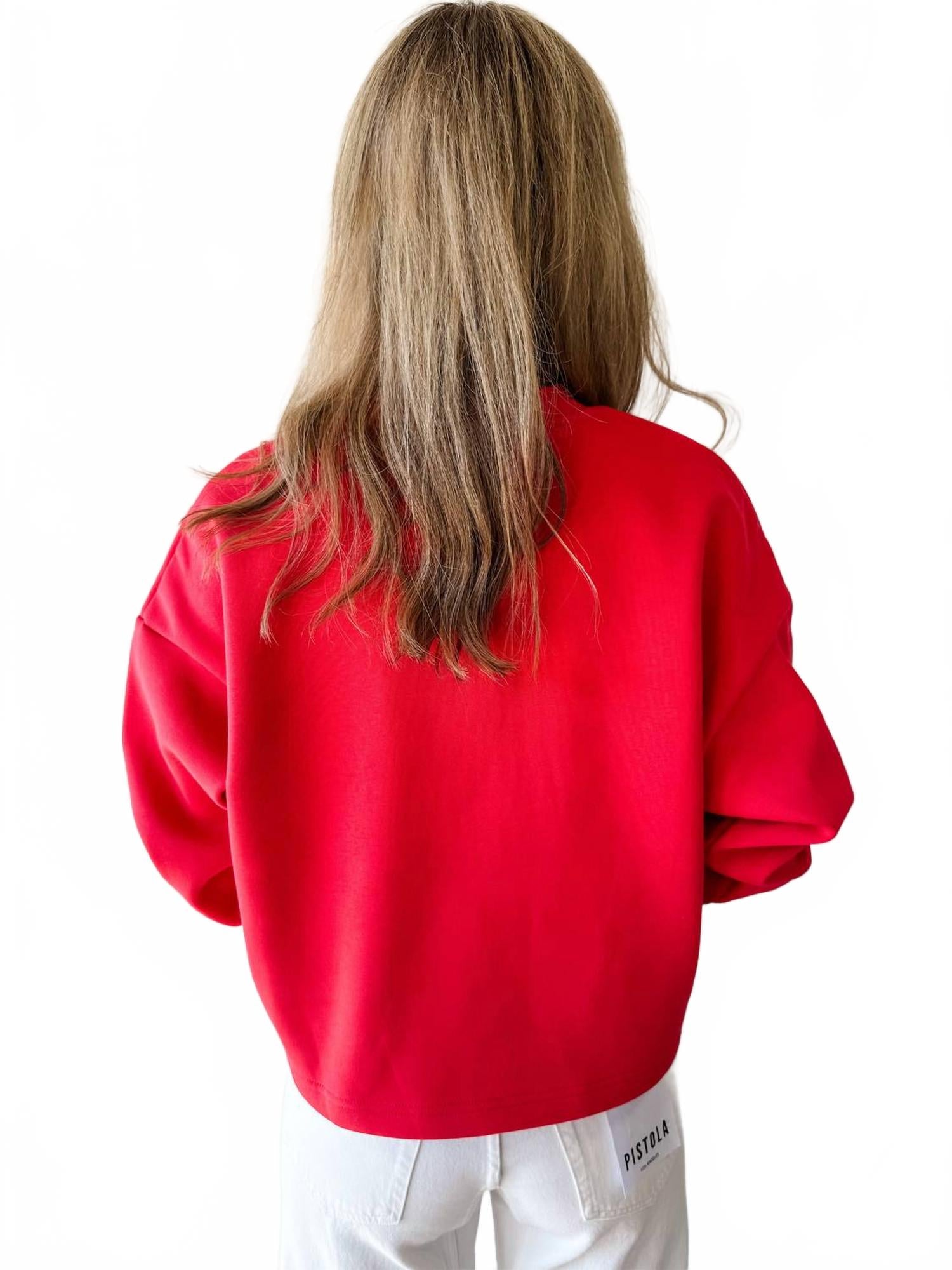 Signature Chest Logo Sweatshirt In Red