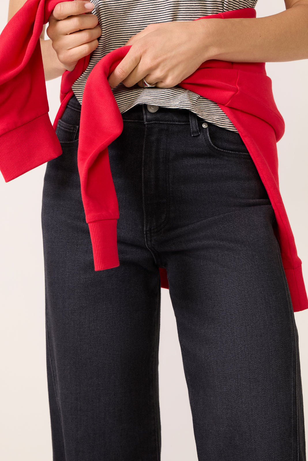 Women's Anessa w Twisted Outseam Panel Wide Leg Jean