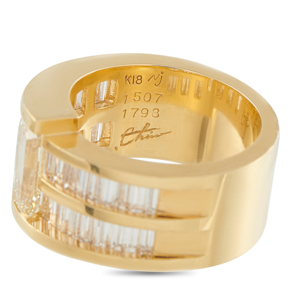 LB Exclusive 18K Yellow Gold 3.29ct Diamond Ring MF04-041426