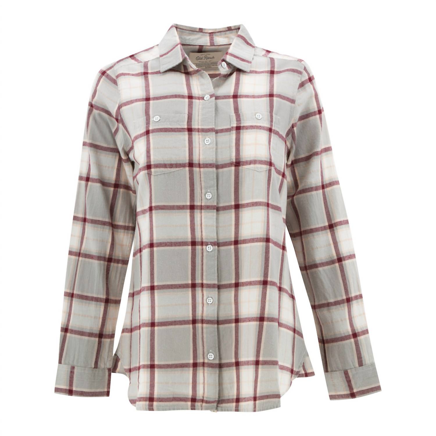 Acadia Boyfriend Long Sleeve Shirt In Alloy