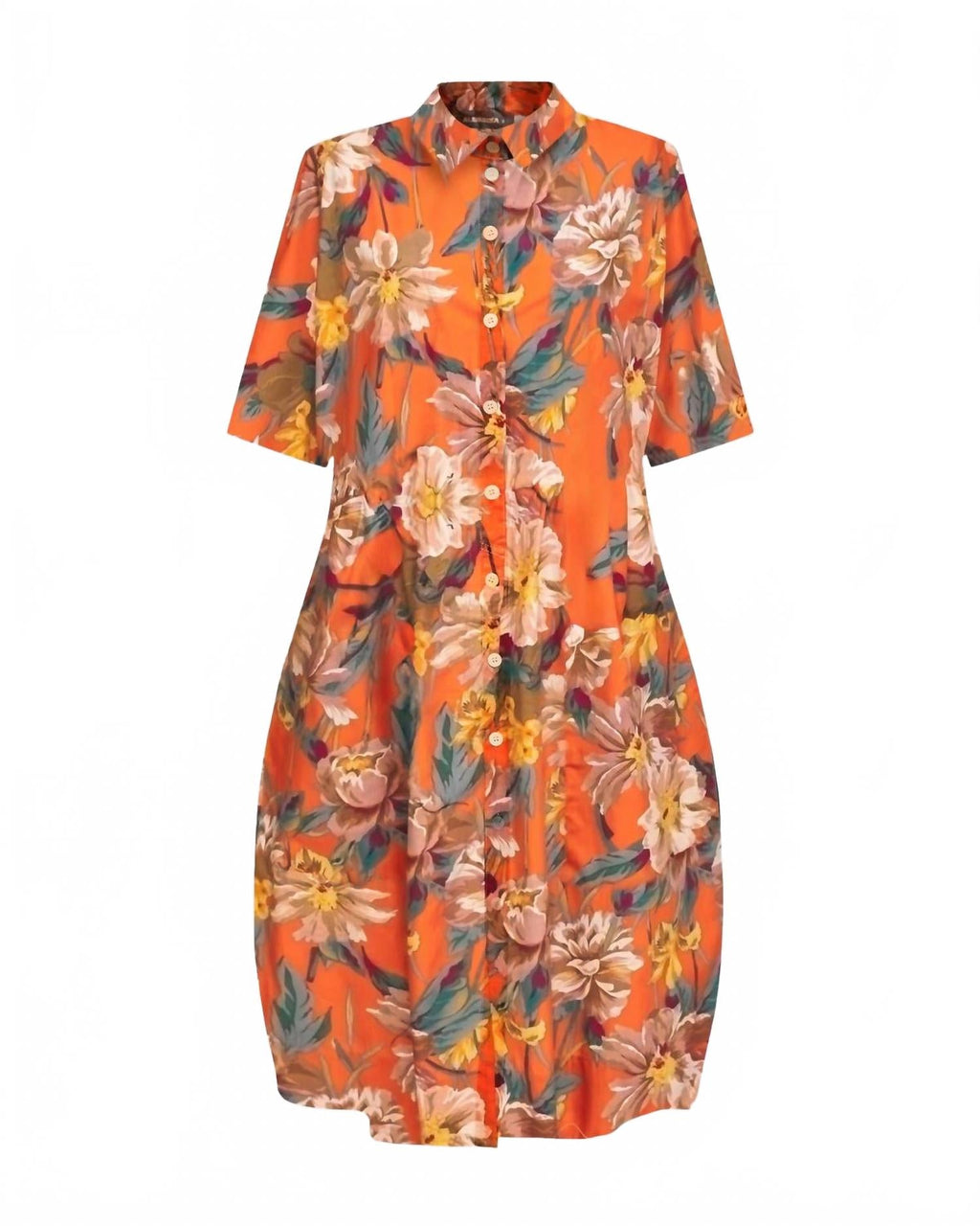 Barb Cotton Shirtdress In Garden