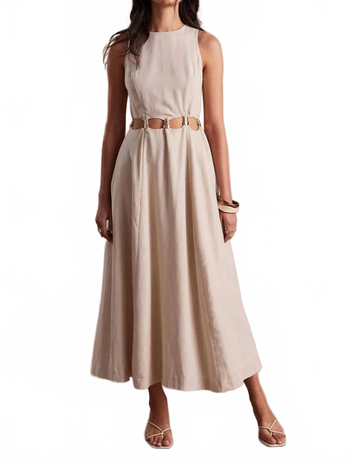 Adornement Midi Dress In Parchment