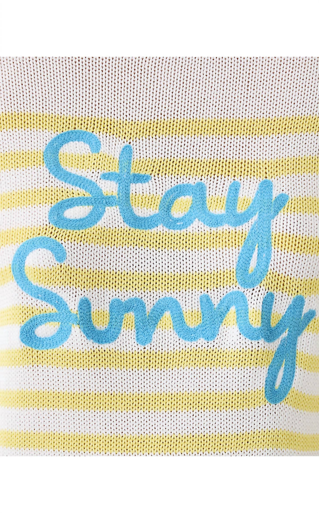 Kelsa Stay Sunny Sweater In White/yellow