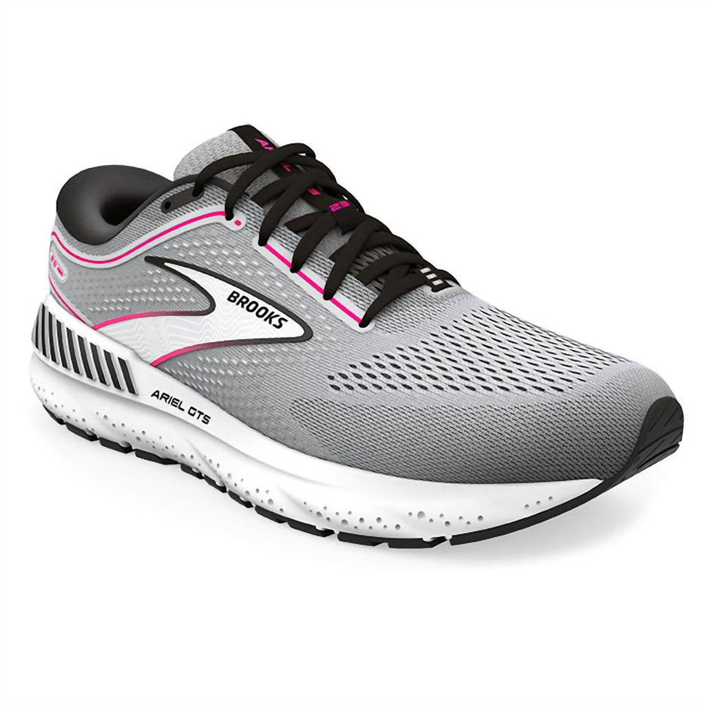 Women's Ariel Gts 23 Running Shoe In Grey/black/pink