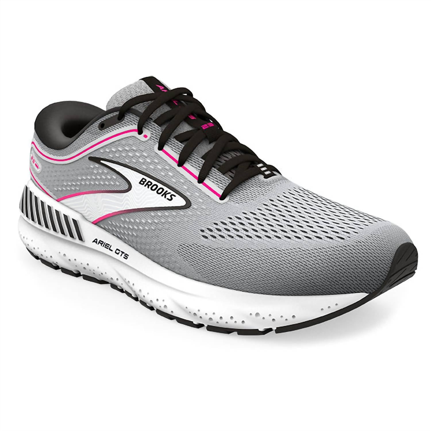 Women's Ariel Gts 23 Running Shoe In Grey/black/pink