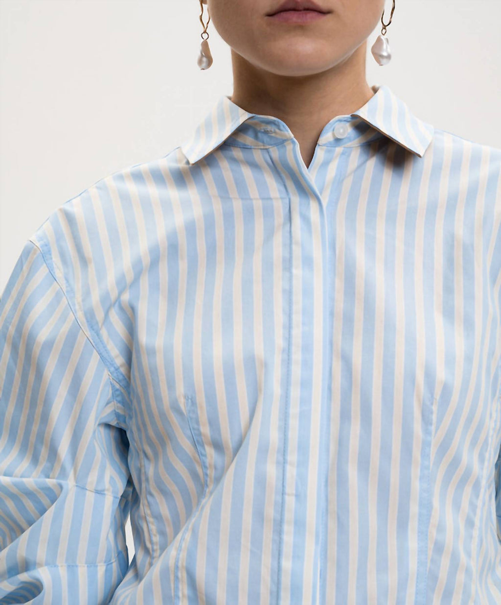 Boone Combo Shirt In Hydrangea Blue Stripe
