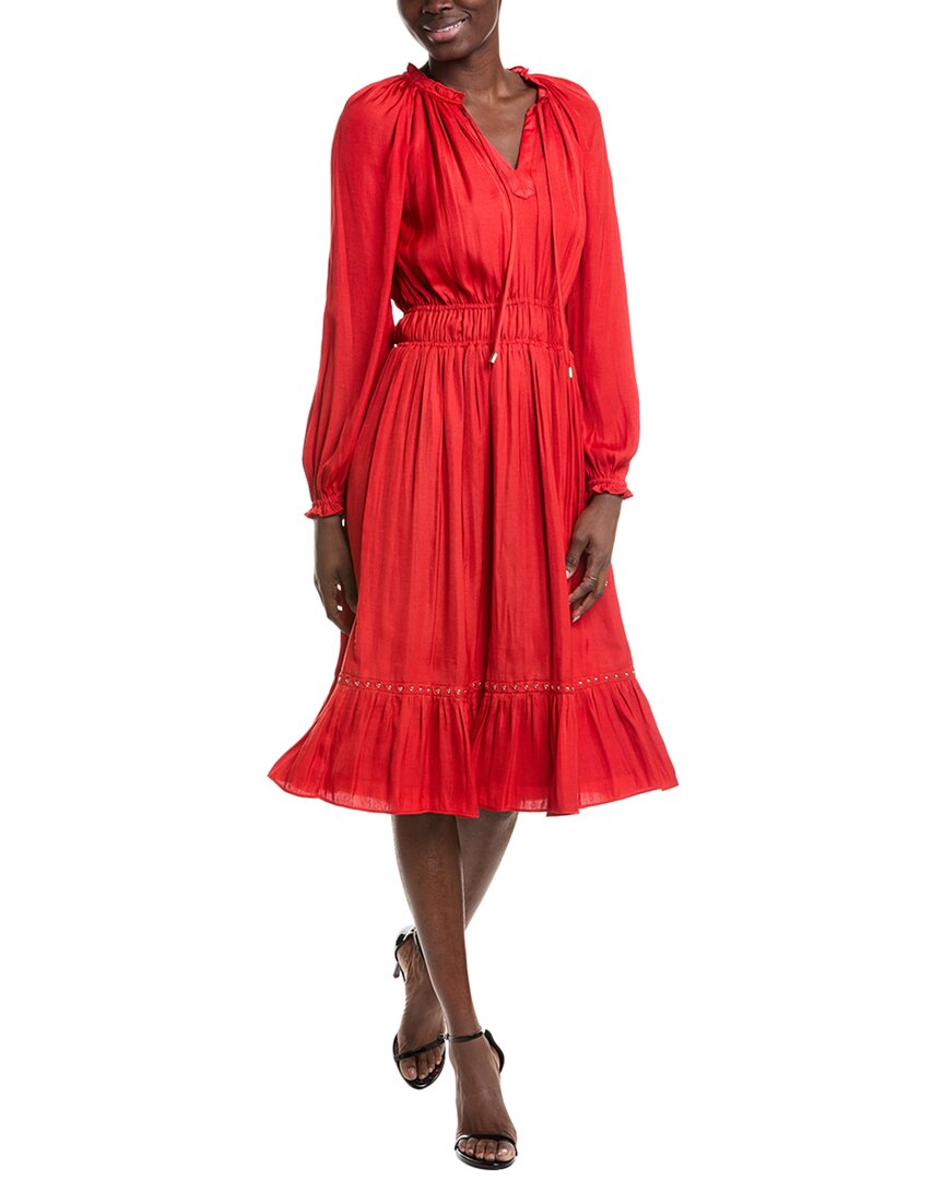 T Tahari Gathered Midi Dress