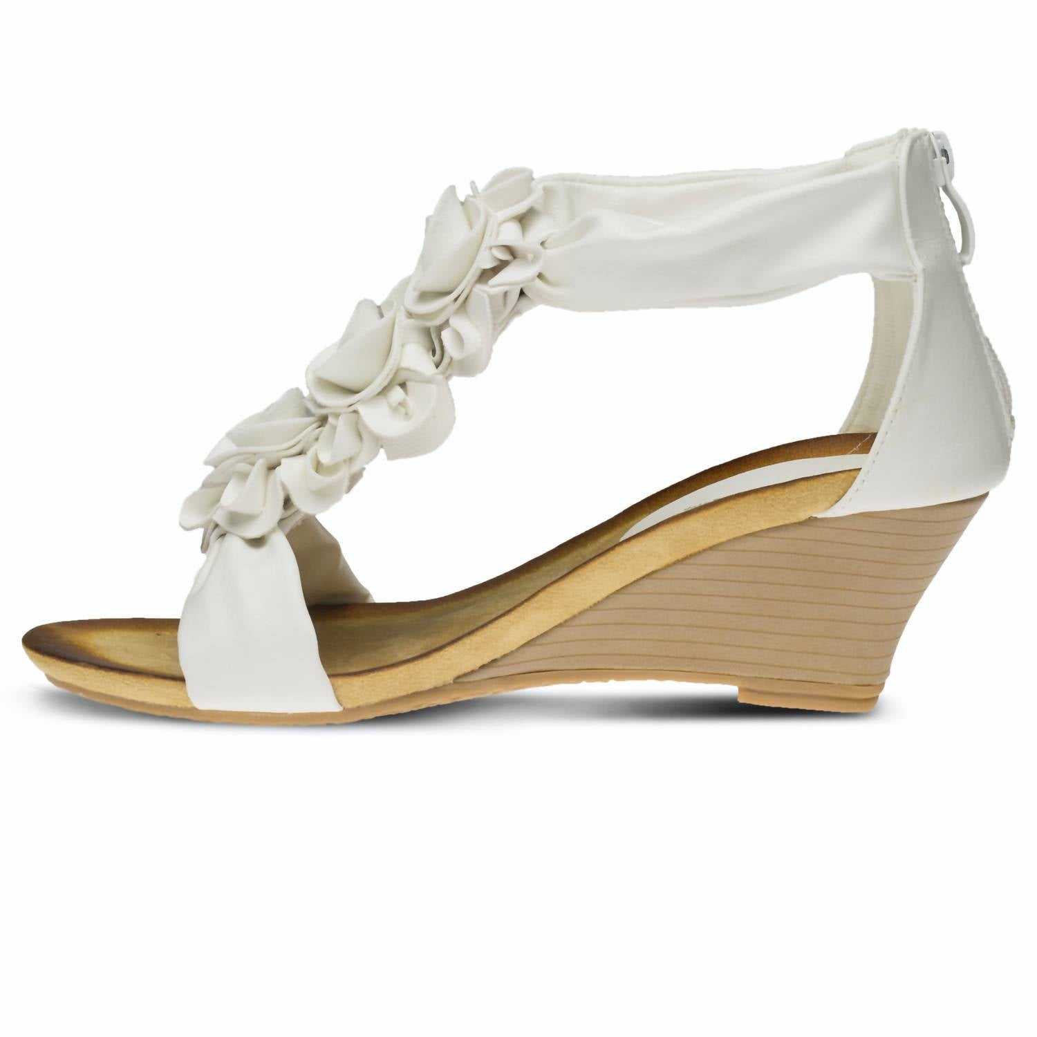 Women's Harlequin Wedge Sandal In White