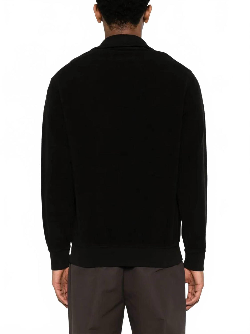 Fleece Half Zip Sweatshirt In Black