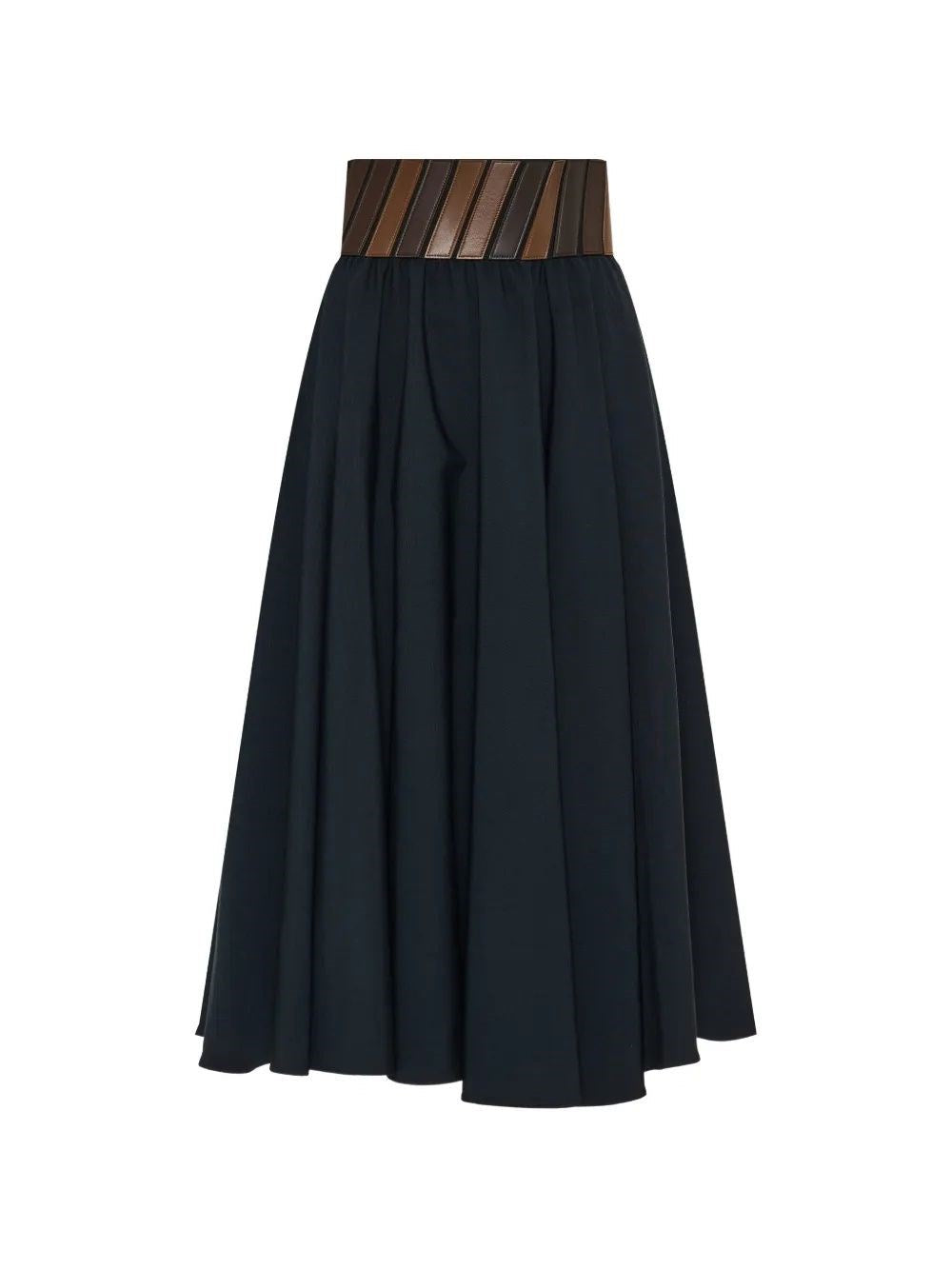 Alaïa Women Skirt With Leather Inserts
