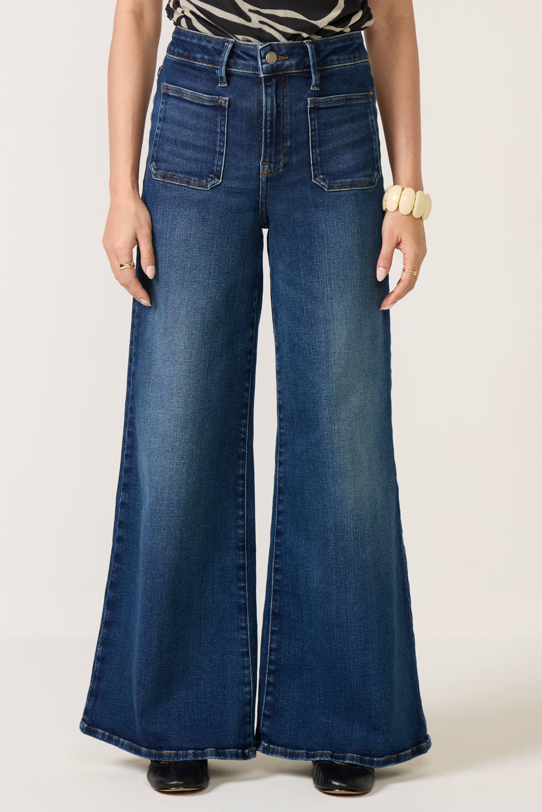 Women's Petite Waist Palazzo Jean