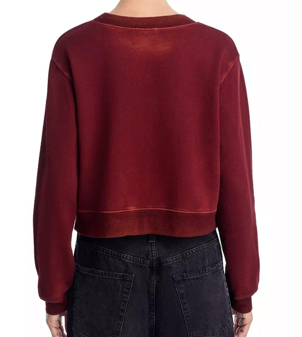 Women's Roma Crew Top In Vintage Red Wine