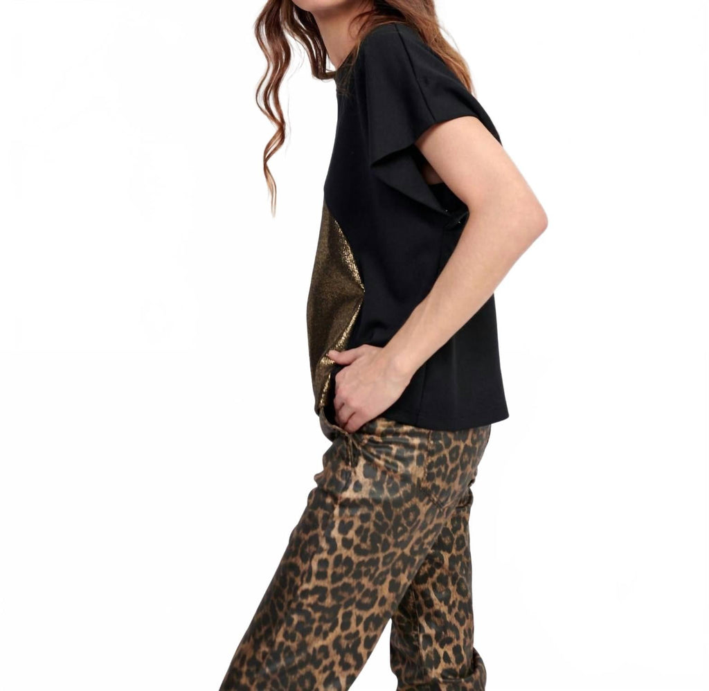 Lola Heart Tee In Gold