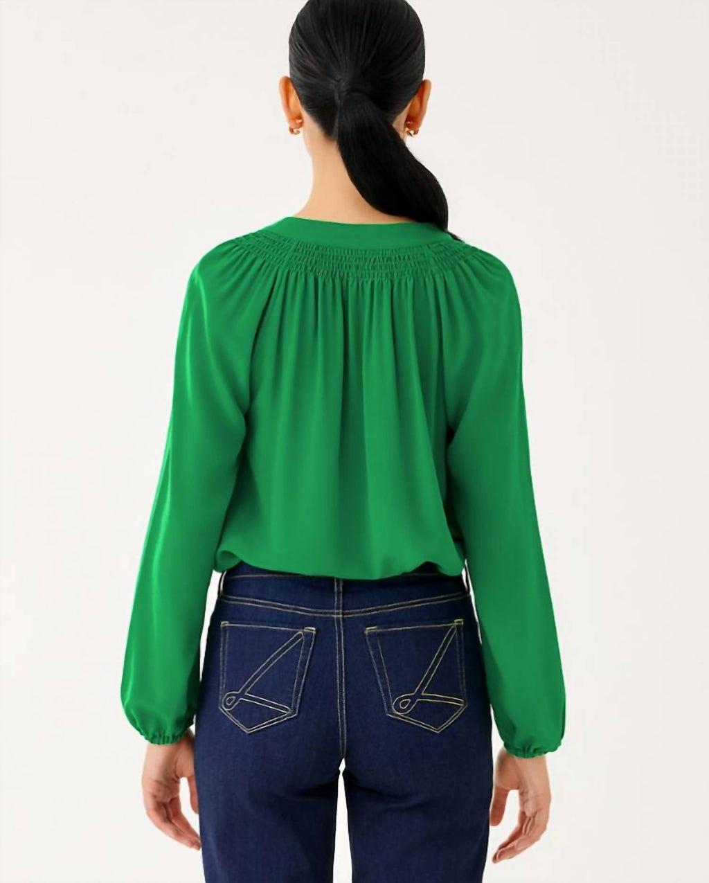 Elsa Top In Bamboo Green