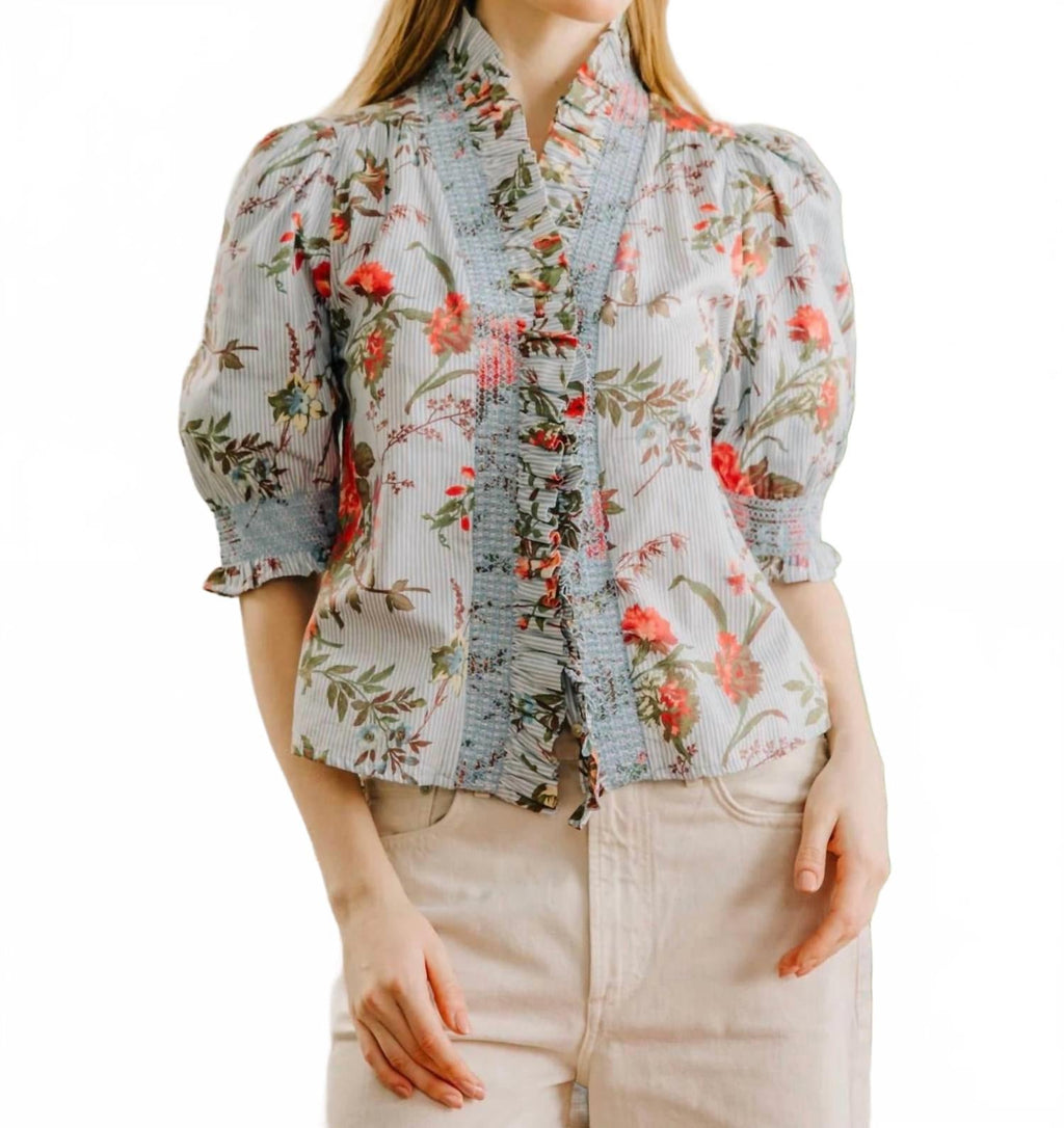 Zuri Top In Battersea Floral